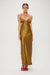 THIRD FORM CRUSH BIAS TRI MIDI DRESS | BRONZE