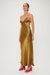 THIRD FORM CRUSH BIAS TRI MIDI DRESS | BRONZE
