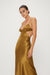 THIRD FORM CRUSH BIAS TRI MIDI DRESS | BRONZE