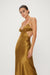 THIRD FORM CRUSH BIAS TRI MIDI DRESS | BRONZE