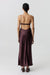 THIRD FORM CRUSH BIAS TRI MIDI DRESS | CHOCOLATE