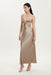 THIRD FORM CRUSH BIAS TRI MIDI DRESS | DRIFTWOOD