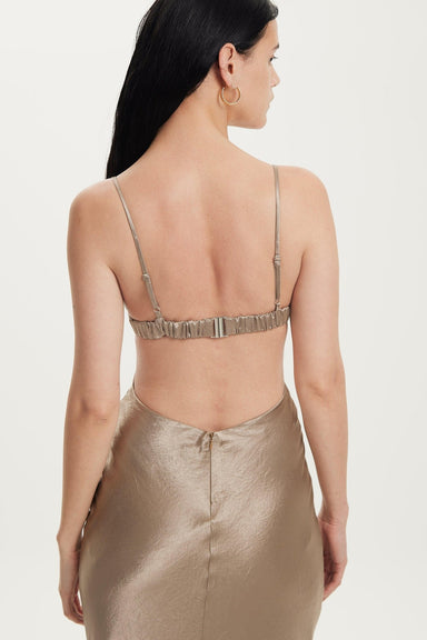 CRUSH BIAS TRI MIDI DRESS | DRIFTWOOD - THIRD FORM