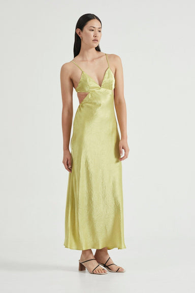 THIRD FORM CRUSH BIAS TRI MIDI DRESS | KIWI