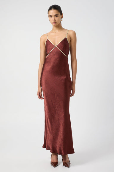 THIRD FORM CRUSH CONTRAST BIND CAMI DRESS | SHIRAZ & APPLE
