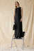 CRUSH CONTRAST BIND MAXI TANK DRESS | BLACK & CREAM - THIRD FORM