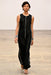 CRUSH CONTRAST BIND MAXI TANK DRESS | BLACK & CREAM - THIRD FORM