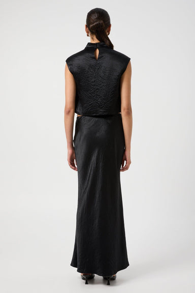 CRUSH DRAPE TANK | BLACK - THIRD FORM