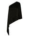 CRUSH ONE SHOULDER CAPE | BLACK - THIRD FORM
