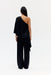 CRUSH ONE SHOULDER CAPE | BLACK - THIRD FORM