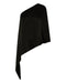 THIRD FORM CRUSH ONE SHOULDER CAPE | BLACK