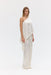 CRUSH ONE SHOULDER CAPE | CREAM - THIRD FORM