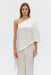 CRUSH ONE SHOULDER CAPE | CREAM - THIRD FORM