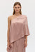THIRD FORM CRUSH ONE SHOULDER CAPE | DUST