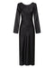 CRUSH TIE BACK MAXI | BLACK - THIRD FORM