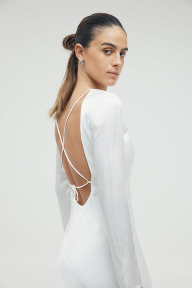 CRUSH TIE BACK MAXI | OFF WHITE - THIRD FORM