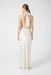 CRUSH WRAP NECK FLOOR LENGTH | CREAM - THIRD FORM