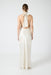 CRUSH WRAP NECK FLOOR LENGTH | CREAM - THIRD FORM