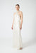 CRUSH WRAP NECK FLOOR LENGTH | CREAM - THIRD FORM