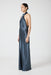 CRUSH WRAP NECK FLOOR LENGTH | GUNMETAL - THIRD FORM