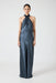 CRUSH WRAP NECK FLOOR LENGTH | GUNMETAL - THIRD FORM