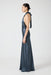 CRUSH WRAP NECK FLOOR LENGTH | GUNMETAL - THIRD FORM