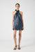 CRUSH WRAP NECK MINI | GUNMETAL - THIRD FORM