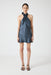 CRUSH WRAP NECK MINI | GUNMETAL - THIRD FORM
