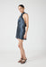 CRUSH WRAP NECK MINI | GUNMETAL - THIRD FORM