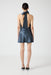 CRUSH WRAP NECK MINI | GUNMETAL - THIRD FORM