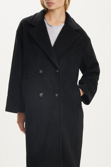 THIRD FORM DOUBLE BREASTED COAT | BLACK