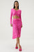 THIRD FORM DRAWN OUT MIDI SKIRT | LIPSTICK