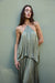 THIRD FORM DREAMT HALTER MAXI DRESS | DUSTY SAGE