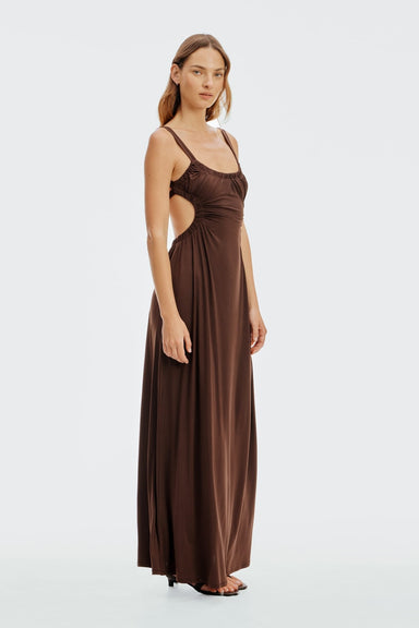 THIRD FORM Drift Tie Back Maxi Dress | Espresso