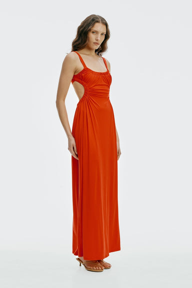 THIRD FORM Drift Tie Back Maxi Dress | Vermillion