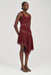 ECHO ASYMMETRIC TANK DRESS | CRIMSON - THIRD FORM