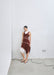 ECHO ASYMMETRIC TANK DRESS | CRIMSON - THIRD FORM