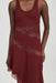 ECHO ASYMMETRIC TANK DRESS | CRIMSON - THIRD FORM