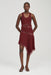 ECHO ASYMMETRIC TANK DRESS | CRIMSON - THIRD FORM
