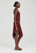 ECHO ASYMMETRIC TANK DRESS | CRIMSON - THIRD FORM