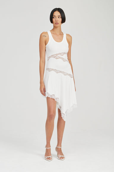 THIRD FORM ECHO ASYMMETRIC TANK DRESS | MOONSTONE