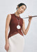 ECHO CONTRAST TANK DRESS | CRIMSON - THIRD FORM