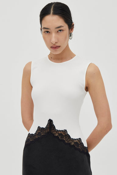 ECHO CONTRAST TANK DRESS | MOONSTONE - THIRD FORM