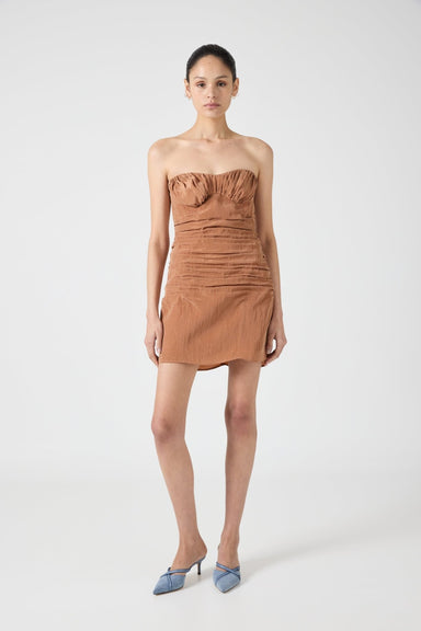 ECLIPSE MINI DRESS | RUST - THIRD FORM