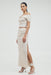 ELECTRIC TUCKED MAXI SKIRT | BONE - THIRD FORM