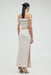 ELECTRIC TUCKED MAXI SKIRT | BONE - THIRD FORM