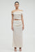ELECTRIC TUCKED MAXI SKIRT | BONE - THIRD FORM