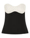 THIRD FORM ELYSIAN STRAPLESS BODICE | WHITE/BLACK
