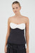 THIRD FORM ELYSIAN STRAPLESS BODICE | WHITE/BLACK