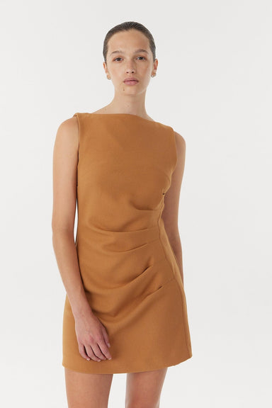 ENIGMA MINI DRESS | CAMEL - THIRD FORM
